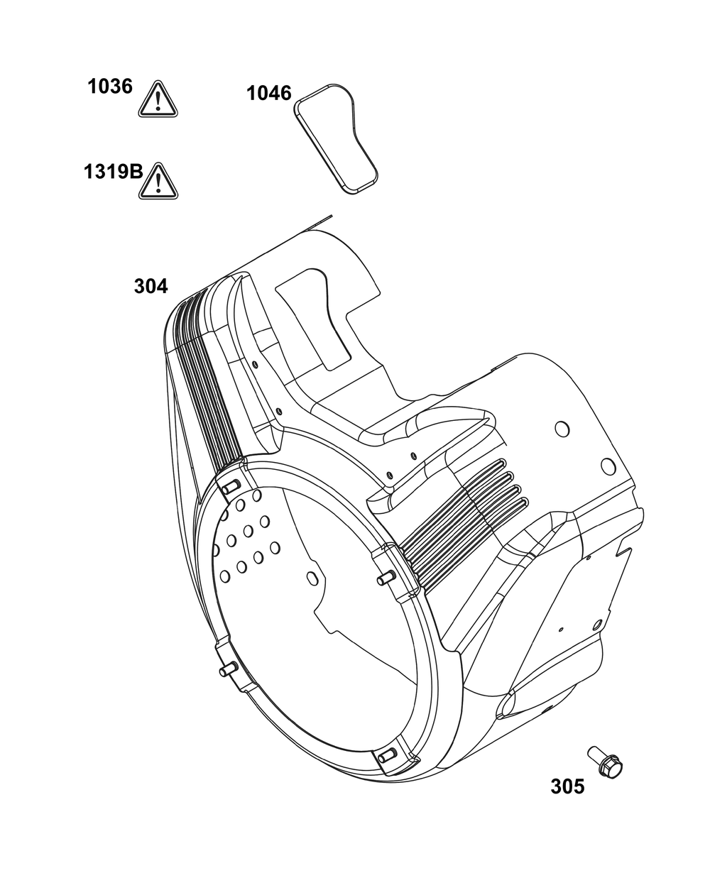 Blower Housing Group Diagram and Parts List for 38E347-0025-G1 200000 - 399999 Briggs and Stratton Engine